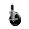 Service Caster 5'' SS Phenolic Swivel 1-1/4'' Expanding Stem Caster with Brake SCC-SSEX20S514-PHS-TLB-114 - alternate 1